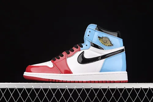 All categories Air Jordan Jordan series basketball shoes Air Jordan 1 High Air Jordan 1 "Fearless" AJ1 Joe 1 high top red and blue patent leather CK5666-100